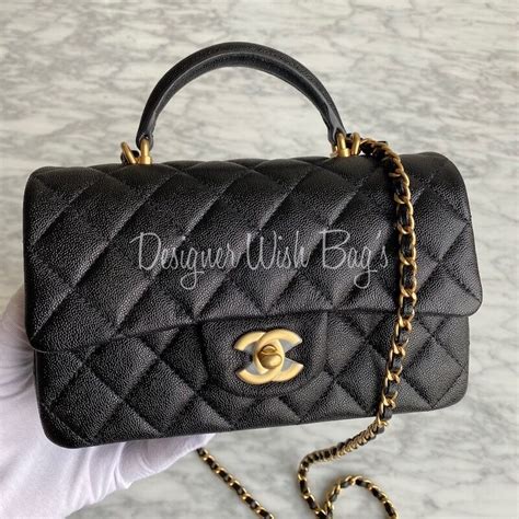 chanel mini too handle|chanel mini top handle caviar.